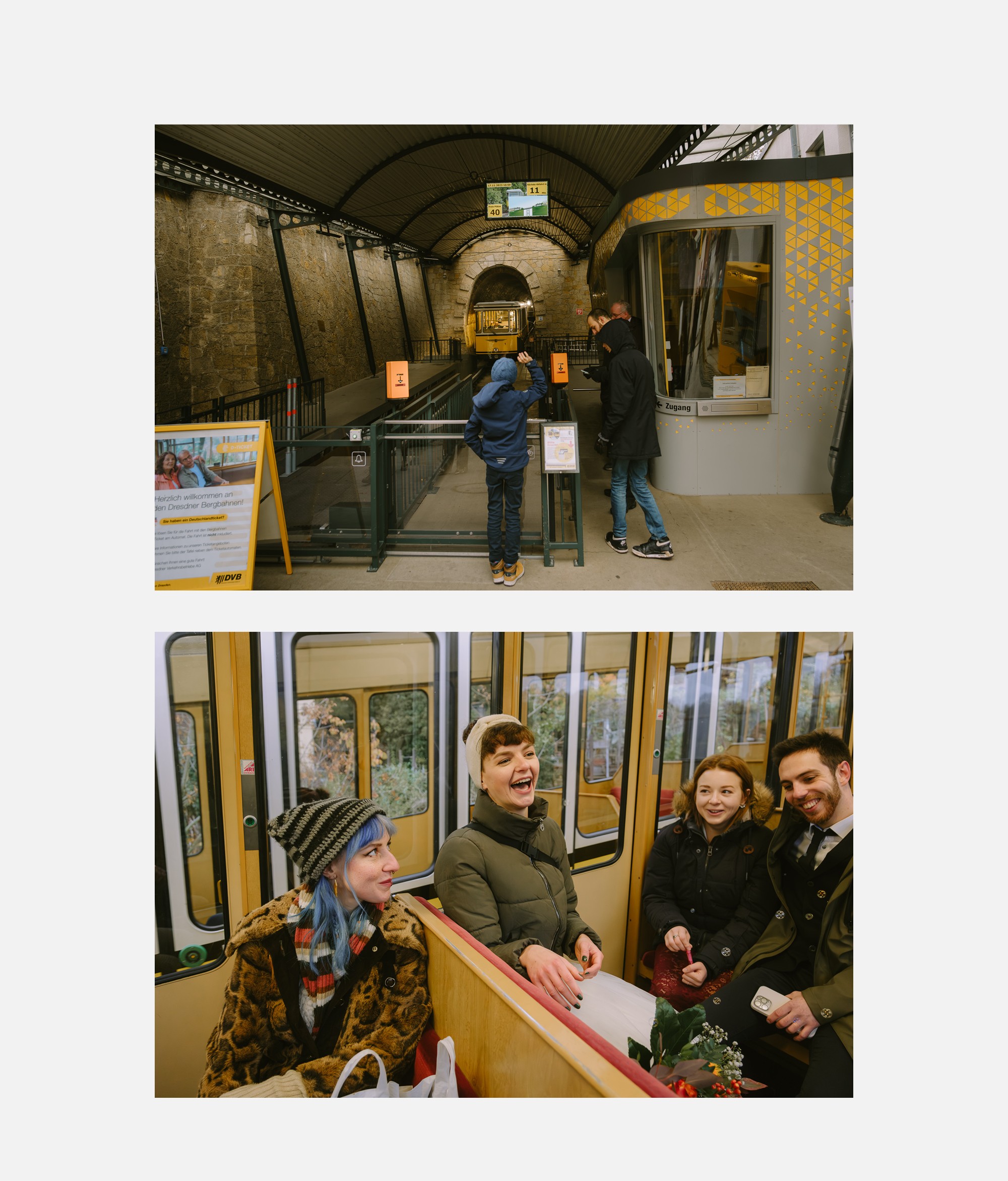 Kleine November-Hochzeit in der Goetheallee Dresden und der Standseilbahn