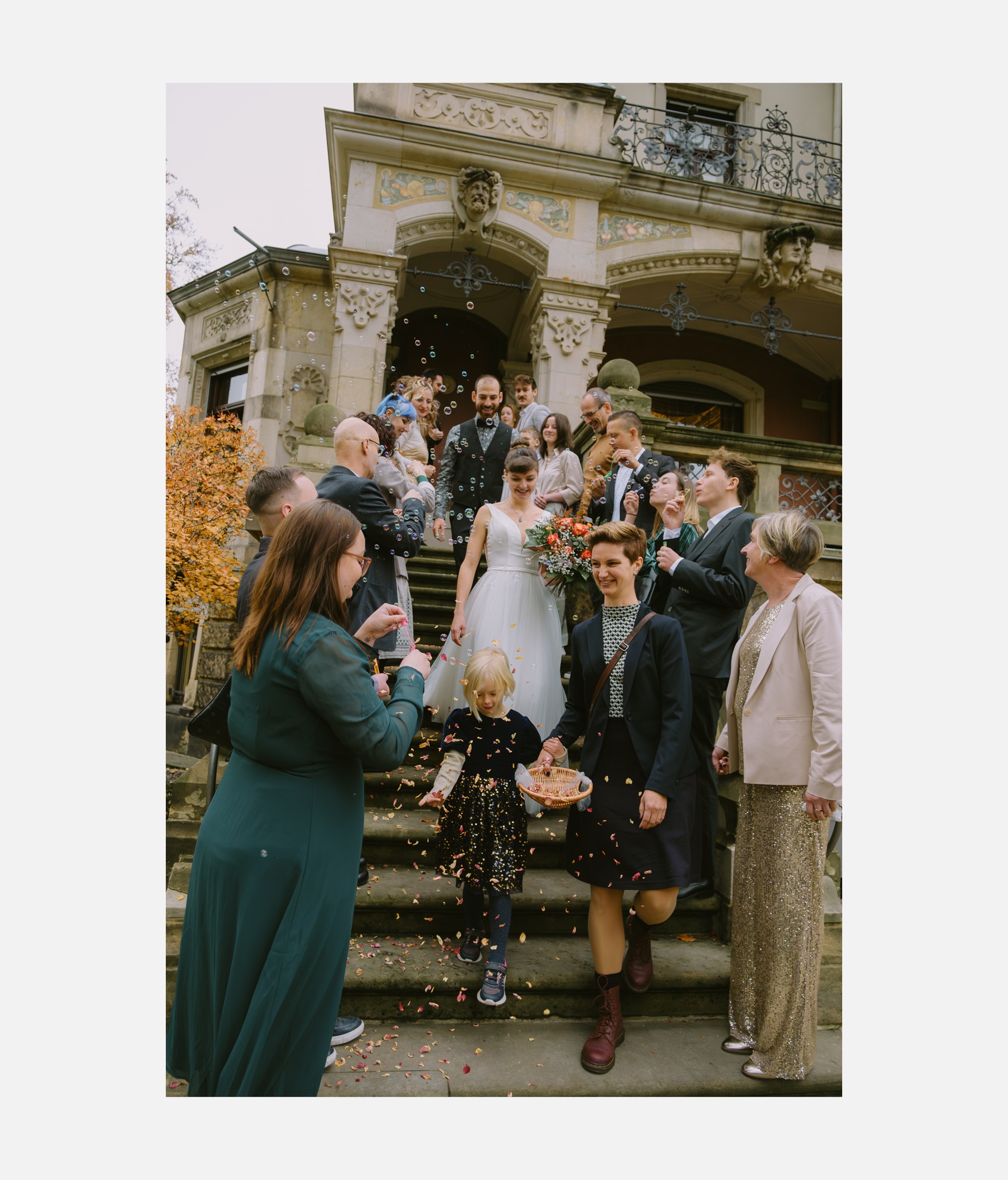 Kleine alternative November-Hochzeit in der Goetheallee Dresden und der Standseilbahn